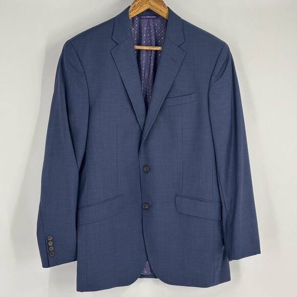 Ted Baker Endurance Blazer Men's Size 40R Navy Blue Jones CT Wool Jacket Coat - Picture 1 of 12